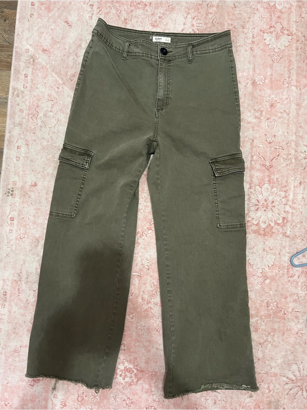 Oat New York Olive Wide-Leg Cargo Jeans - Picture 4 of 4